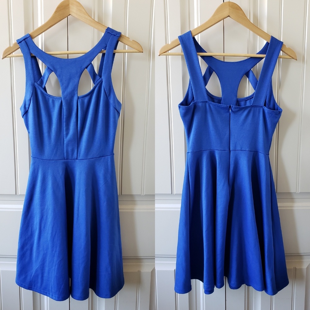 Blue cutout dress